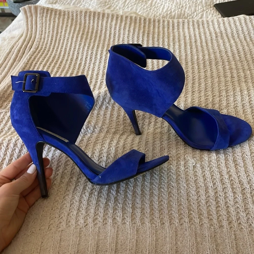 Steve Madden blue heels, size 8.5